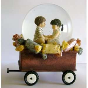  Kim Anderson Boy and Girl In Wagon 6269