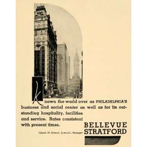  1932 Ad Claude H Bennett Bellevue Stratford Hotel PA 