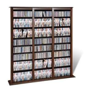  Barrister Espresso Triple Width Multimedia Storage Tower 