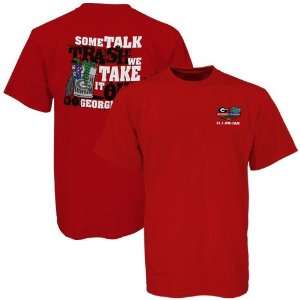  Georgia Bulldogs Red Trash Talking Rivalry T shirt: Sports 