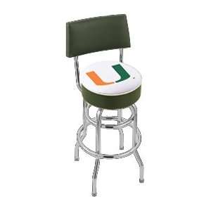   Miami Steel Stool with Back, 4 Logo Seat, and L7C4 Base Everything