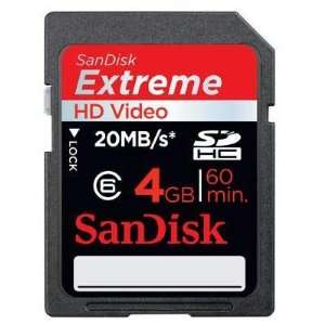  Quality 4GB Extreme HD Video SD Card By SanDisk 