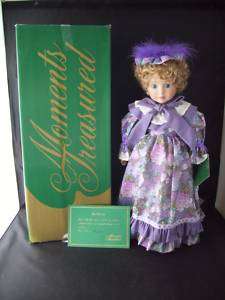 VINTAGE Moments Treasured Porcelain Doll COA With Stand  