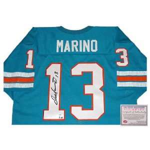  Dan Marino Autographed Authentic Style Teal Jersey Sports 