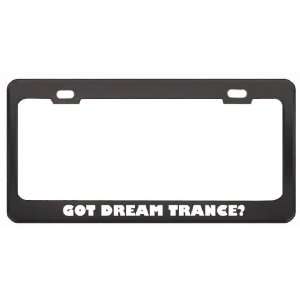 Got Dream Trance? Music Musical Instrument Black Metal License Plate 