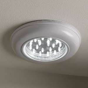 Brylane Home Cordless Ceiling/Wall Light With Remote (WHITE,0): Home 