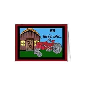  Tractor 66th Birthday Card Card Toys & Games