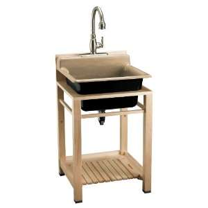  Kohler K 6608 3P 33 Bayview Wood Stand Utility Sink with 