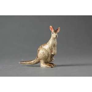   Miniature Porcelain Animal kangaroo with Joey   AAW113 Toys & Games