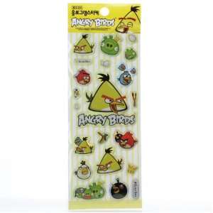   Rovio Angry Birds Assorted Metallic Stickers Yellow Bird: Toys & Games