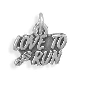 Sterling Silver Runners Track Marathon Sports Charms  