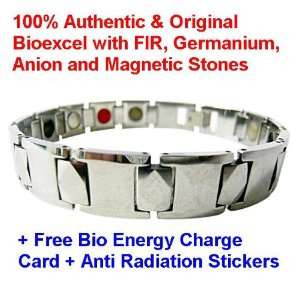 Bioexcel Tungsten Quantum Energy Magnetic Bracelet   Silver Plain Tab 