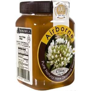 Airborne (New Zealand) Clover Honey 500g / 17.85oz:  