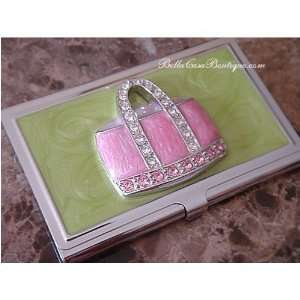    Jeweled Business Card Case Jeweled Beach Bag: Home & Kitchen