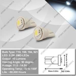  Hi Intensity 120° LED Bulbs (0.2W)   168/194/921/T10 Type 