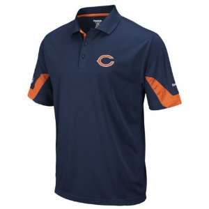 Mens Chicago Bears Navy Sideline Team Polo Shirt:  Sports 