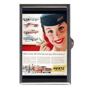  Hertz Rent a Car 1956 Retro Ad Coin, Mint or Pill Box 