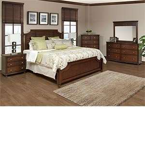   Bedroom Set Bed, 2 Nightstands, Dresser, Mirror and Chest Home