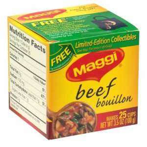 Maggi, Bouillon Beef, 25 Each (12 Pack): Grocery & Gourmet Food