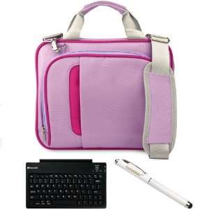  Purple Pink Messenger Carrying Bag with Removable Shoulder 