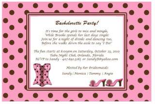 PINK CORSET BACHELORETTE PARTY INVITATIONS  