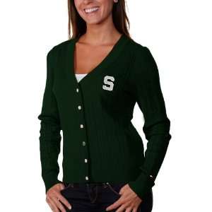 NCAA Tommy Hilfiger Michigan State Spartans Womens Jenny Full Button 