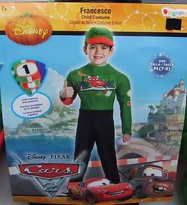   NEW CARS 2 FRANCESCO SIZE 7 8 MUSCLE PADDED COSTUME WITH HAT  
