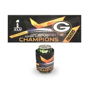 Green Bay Packers Superbowl Champs Slap Wrap Can Cooler  