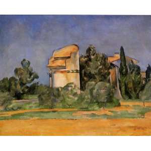 Oil Painting The Pigeon Tower at Bellevue Paul Cezanne Hand Painted 