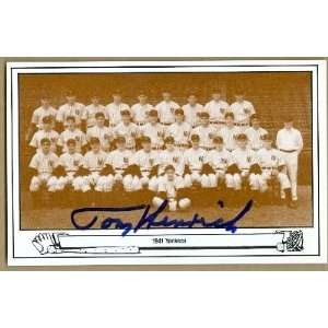 Tommy Henrich Autographed/Hand Signed postcard (1941 New York Yankees 