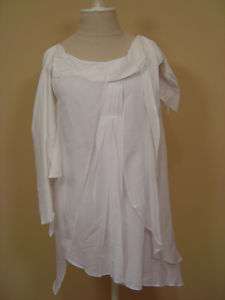 love Tony Cohen White Asymetrical Blouse XS NWT $282  