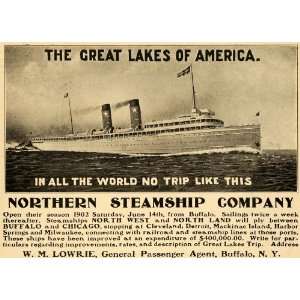   Steamship Cruise WM Lowrie   Original Print Ad