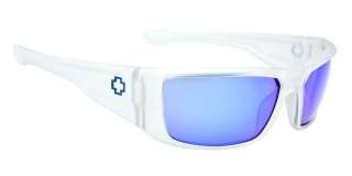 New SPY OPTIC DIRK Sunglasses Matte Clear Frame w/Blue Spectra Lens 