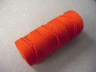 Mini Paracord 3/32 Braided Nylon Tether Cord ORANGE  