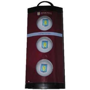 Aston Villa Fc 3 Pack Golf Ball Gift Set  Sports 