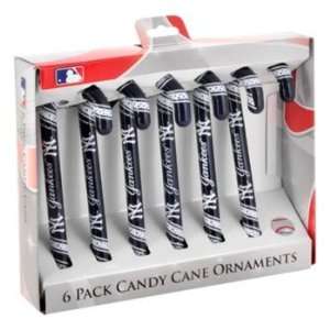  New York Yankees 2010 Candy Cane Ornament Set of 6: Sports 