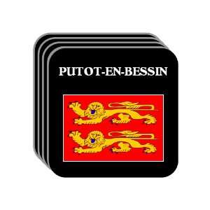   (Lower Normandy)   PUTOT EN BESSIN Set of 4 Mini Mousepad Coasters
