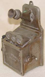 Antique J & E Stevens Pay Phone Mechanical Toy Bank  