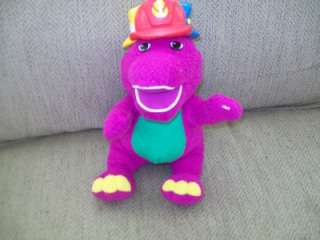 FISHER PRICE 2001 BARNEY SILLY HATS SINGING SONGS FOR FIREMAN FARMER 