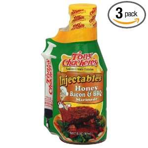 Tony Chacheres Marinade Honey Bacon BBQ w/ Injector, 17 Ounce (Pack 
