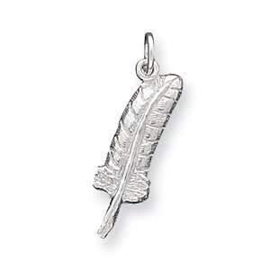  Sterling Silver Quill Charm: Jewelry