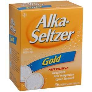  Special Pack of 5 ALKA SELTZER GOLD 36 Tablets: Health 