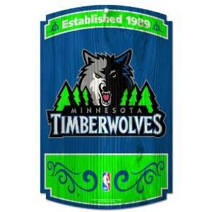  NBA Minnesota Timberwolves Wood Sign: Sports & Outdoors