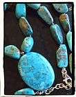 Barse 925 Sterling Silver Genuine Turquoise Chunky Necklace 17 19 