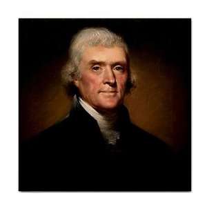   Thomas Jefferson Ceramic Tile Coaster Great Gift Idea: Office Products