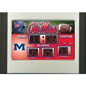  NCAA Ole Miss Scoreboard Desk Clock: Sports & Outdoors