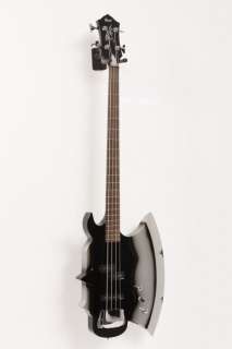 Cort GENE SIMMONS AXE Electric Bass Guitar Black & Silver 886830318887 
