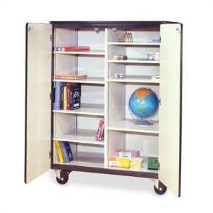  66 H Mobile Storage Cabinet with 8 Adjustable Shelves 