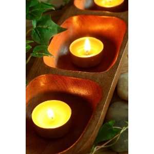  Wood Tray and Tea Lights