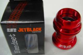 JetBlack Sealed Scooter Threaded Headset 1 1/8 RED  